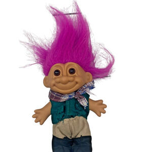 Vintage 90’s Troll Tourist/Safari Outback RUSS w/ Purple Hair Vest Khakis Boots